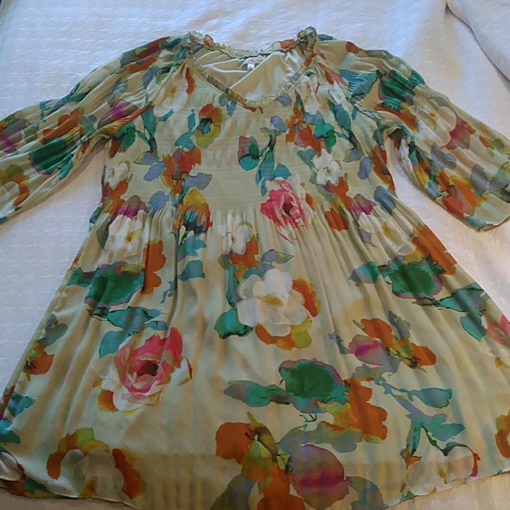 Light green floral Dress
